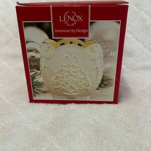 Lenox Merry Lights Christmas Tree Votive
Candle Holder Gold Trim